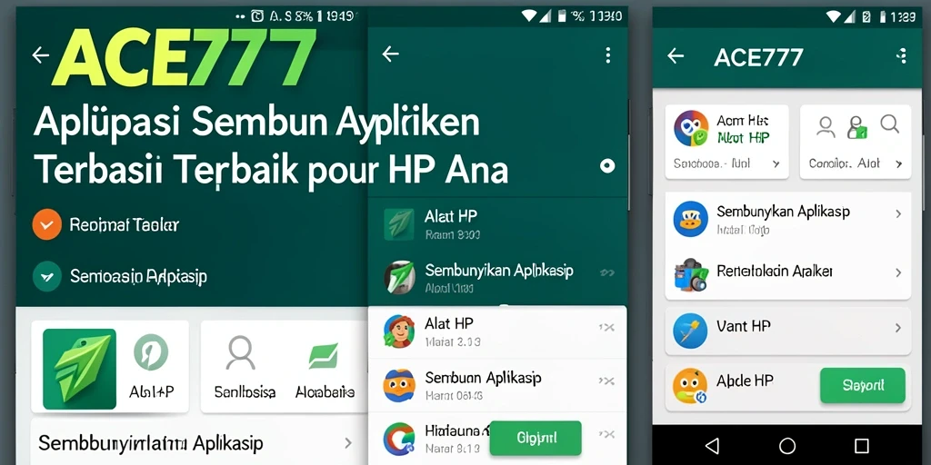 Tampilan antarmuka ACE777 yang sederhana dan efektif untuk menyembunyikan aplikasi.