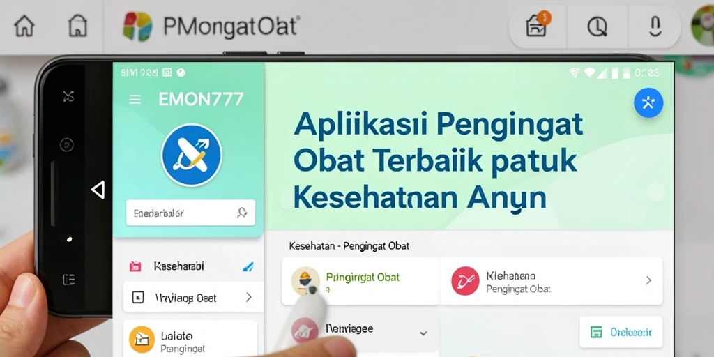 Tampilan antarmuka EMON777 yang memudahkan pengingat obat.