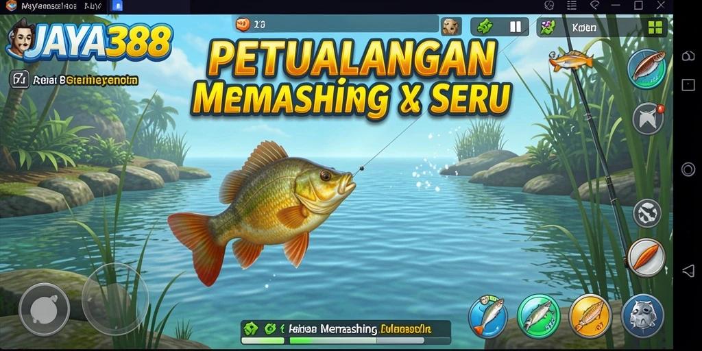 Tampilan antarmuka JAYA388 dengan grafis memancing yang menawan.