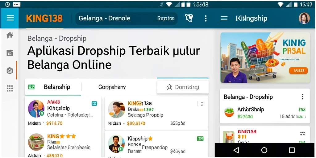 Antarmuka pengguna KING138 yang menarik dan fungsional.