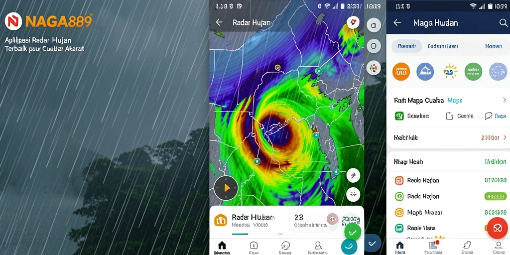 Tampilan antarmuka NAGA889 yang intuitif untuk memantau hujan.