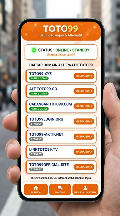 Tampilan link alternatif toto99