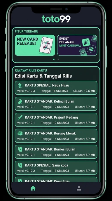 Tampilan riwayat versi toto99